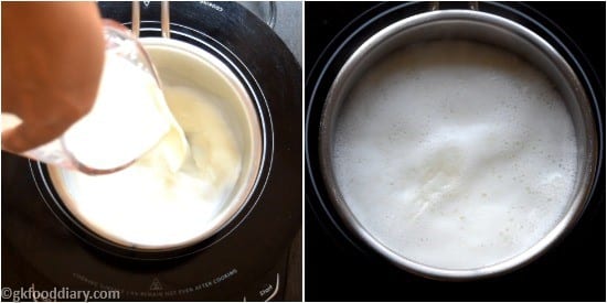 Palm sugar candy milk Recipe Step 1