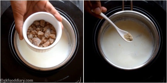 Palm sugar candy milk Recipe Step 2