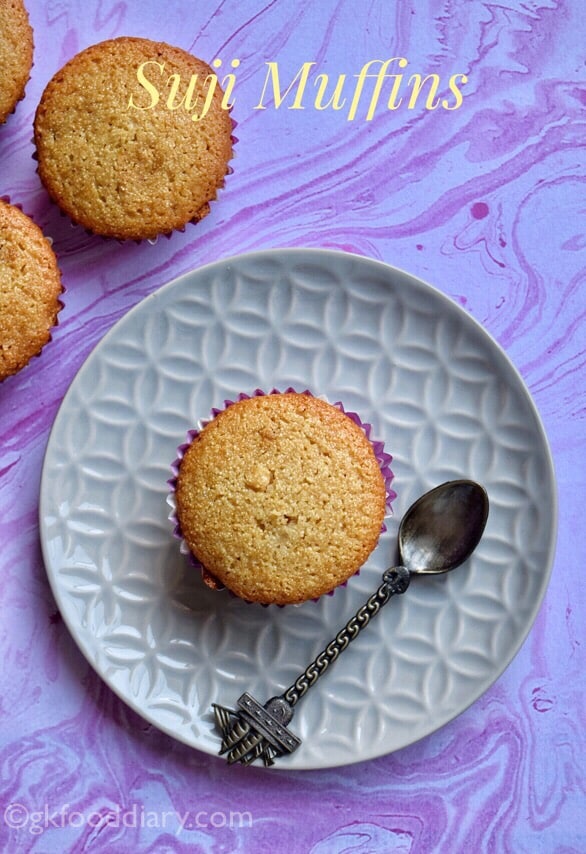 Suji Muffins Semolina Cupcakes Recipe for Toddlers and Kids