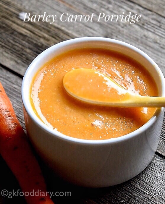 Barley Carrot Porridge Recipe for Babies