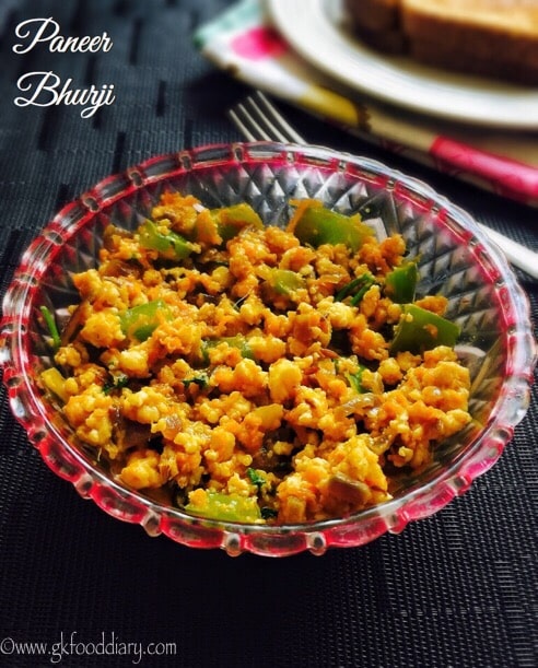 Paneer Bhurji Recipe for Toddlers