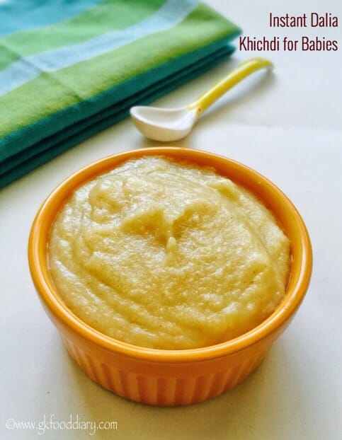 Instant Dalia khichdi Porridge Recipe for babies