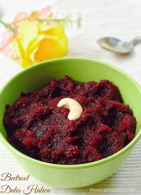 Beetroot Dates Halwa