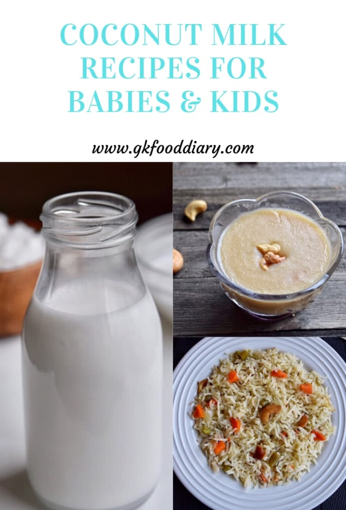 Coconut Milk Recipes For Babies and Kids