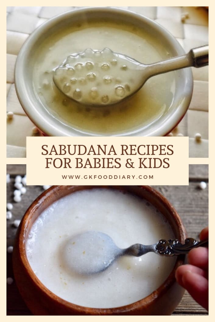 Sabudana Recipes For Babies and Kids