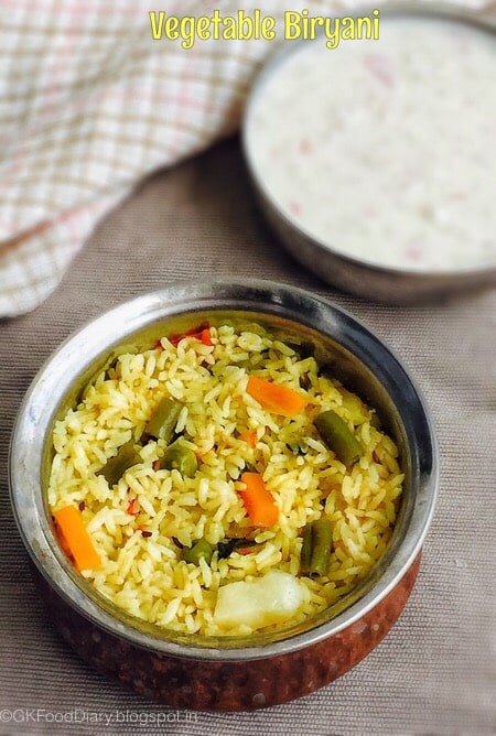 Coconut milk collection - veg biryani