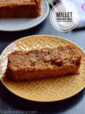 Millet Banana Cake Recipe for Toddlers and Kids