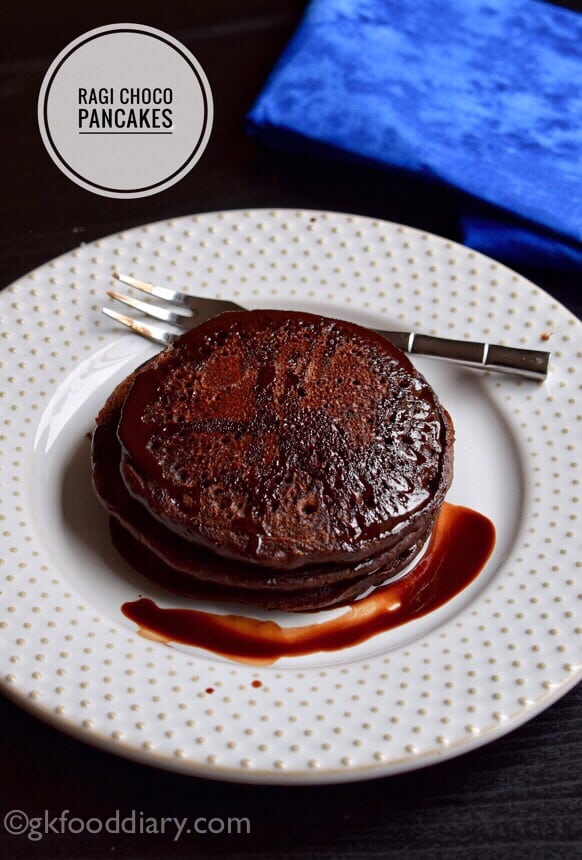 Ragi Chocolate Pancakes Recipe