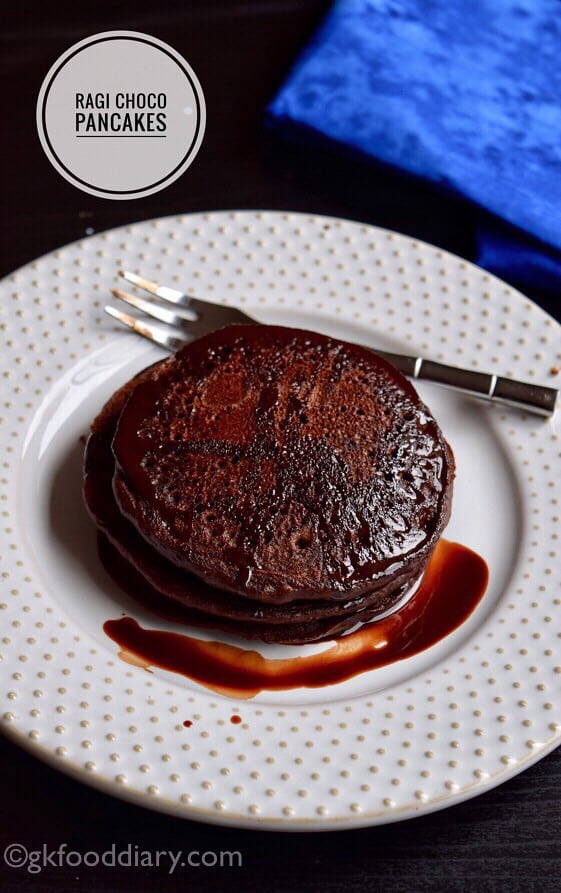 Ragi Chocolate Pancakes