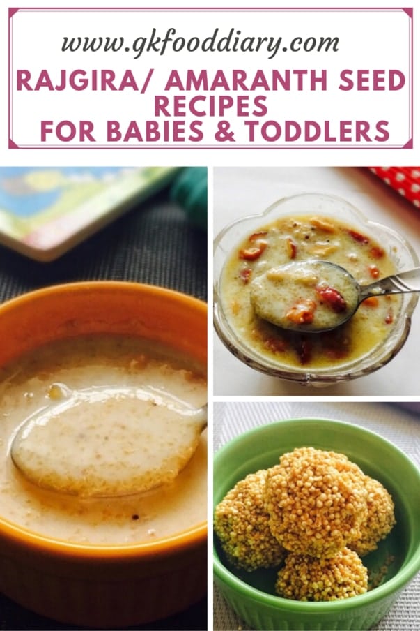 Amaranth Seeds Recipes For Babies and Toddlers
