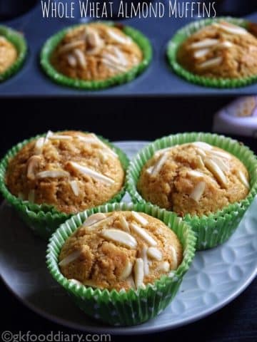 Whole Wheat Almond Muffins Recipe