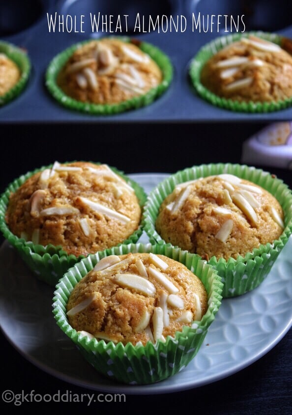 Whole Wheat Almond Muffins Recipe