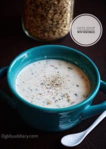 Oats Soup Recipe For Toddlers and Kids