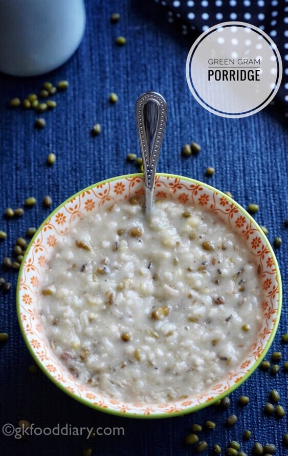 Green Gram Porridge Recipe (with Rice) for Babies