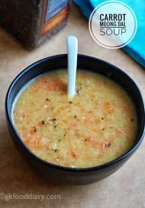 Carrot Moong Dal Soup Recipe for Babies and Toddlers