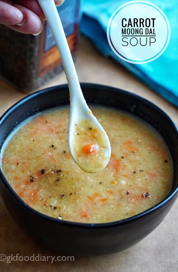 Carrot Moong Dal Soup Recipe for Babies