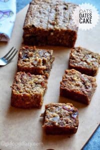 Eggless Dates Oats Cake Recipe for Toddlers