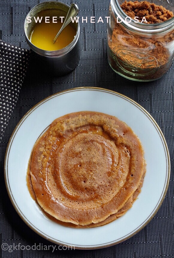 Sweet Wheat Dosa recipe for babies