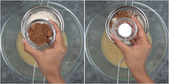 Whole Wheat Chocolate Banana Cake Recipe Step 5