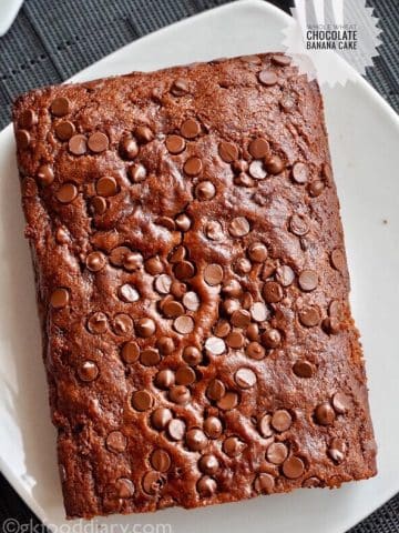 Whole Wheat Chocolate Banana Cake Recipe for Toddlers