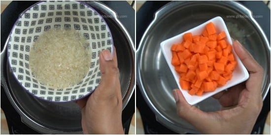 Carrot Rice Recipe Step 1