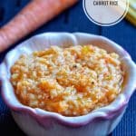 Carrot Rice Recipe for babies