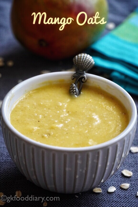 Mango Oats Porridge Recipe for Babies