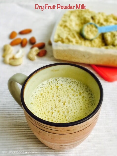 Dry fruits powder milk