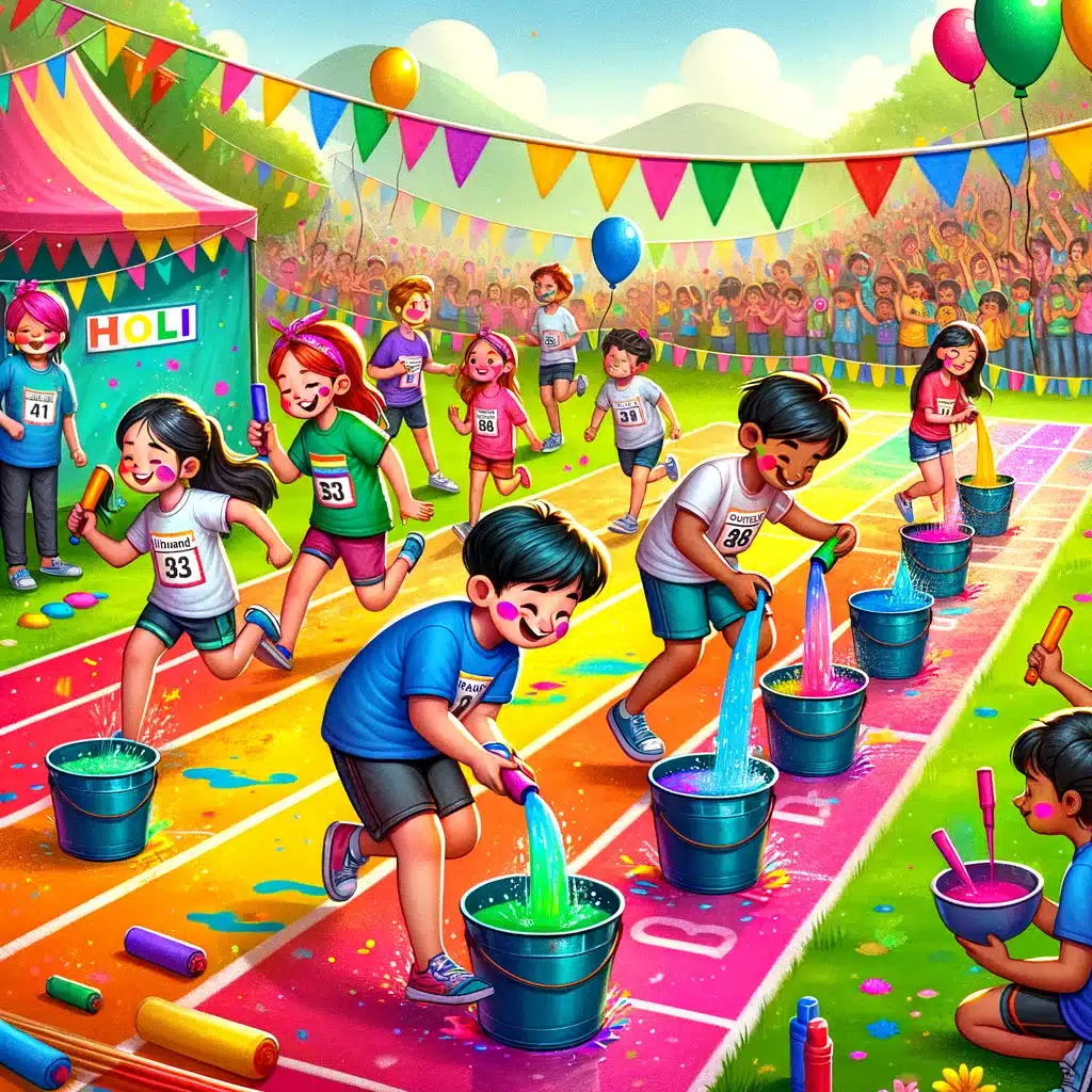 Holi-themed Relay Race