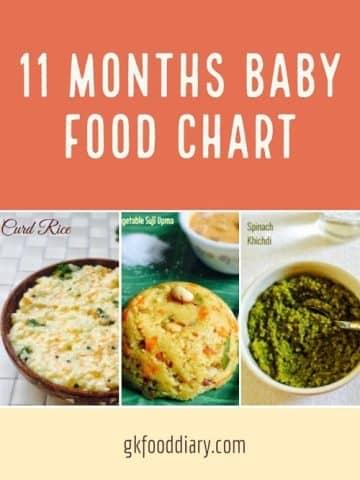 6 Months Baby Food Chart with Indian Baby Food Recipes